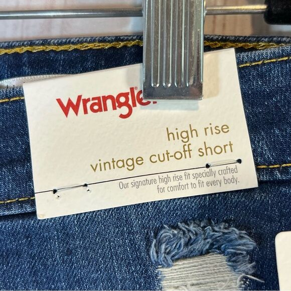 Wrangler Women's High-Rise Vintage Cutoff Distressed Jean Shorts - Picture 3 of 4